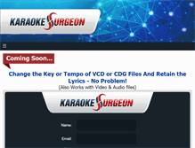 Tablet Screenshot of karaokesurgeon.com